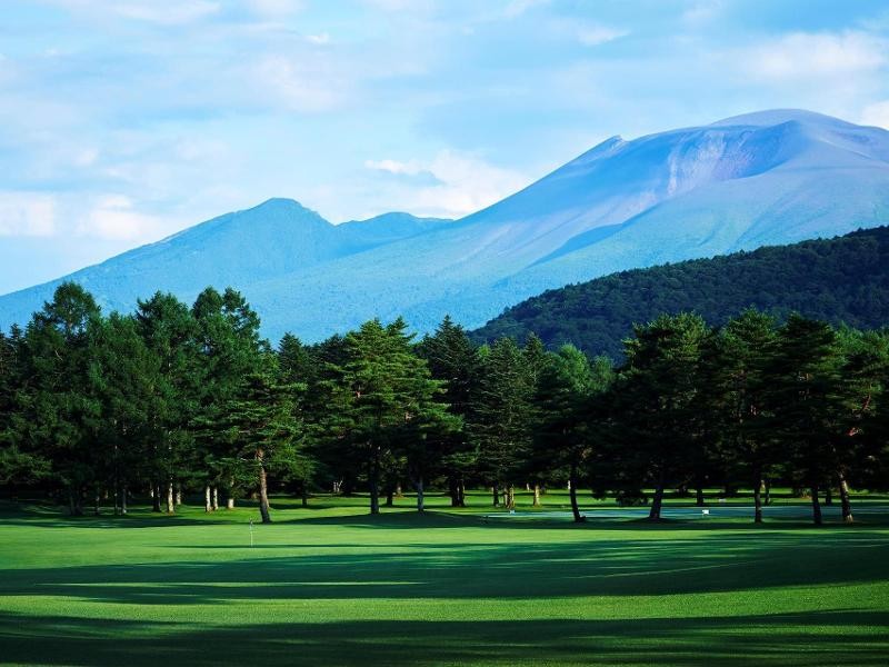 晴山ゴルフ場のグリーン周り