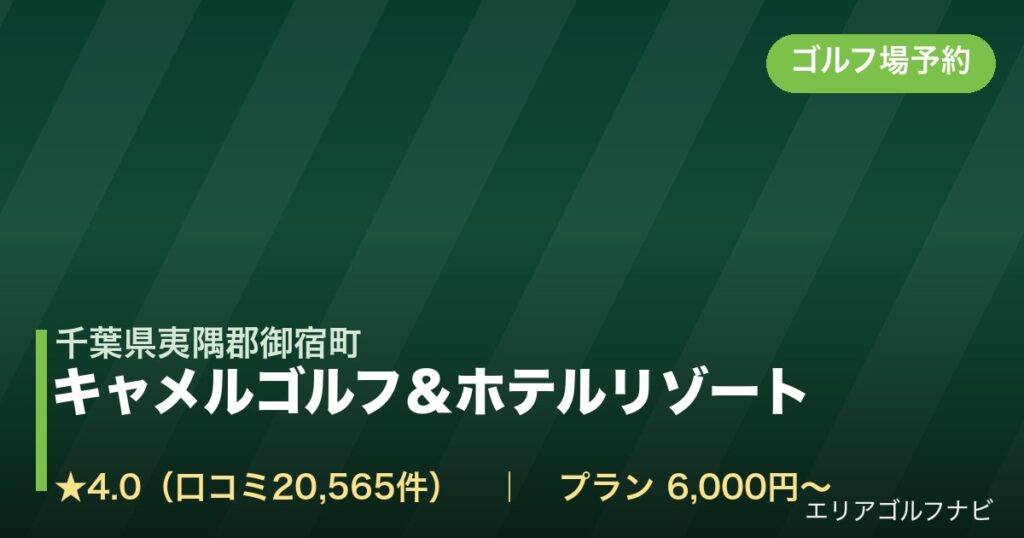 キャメルゴルフ＆ホテルリゾート（千葉県夷隅郡御宿町）のゴルフ場予約情報